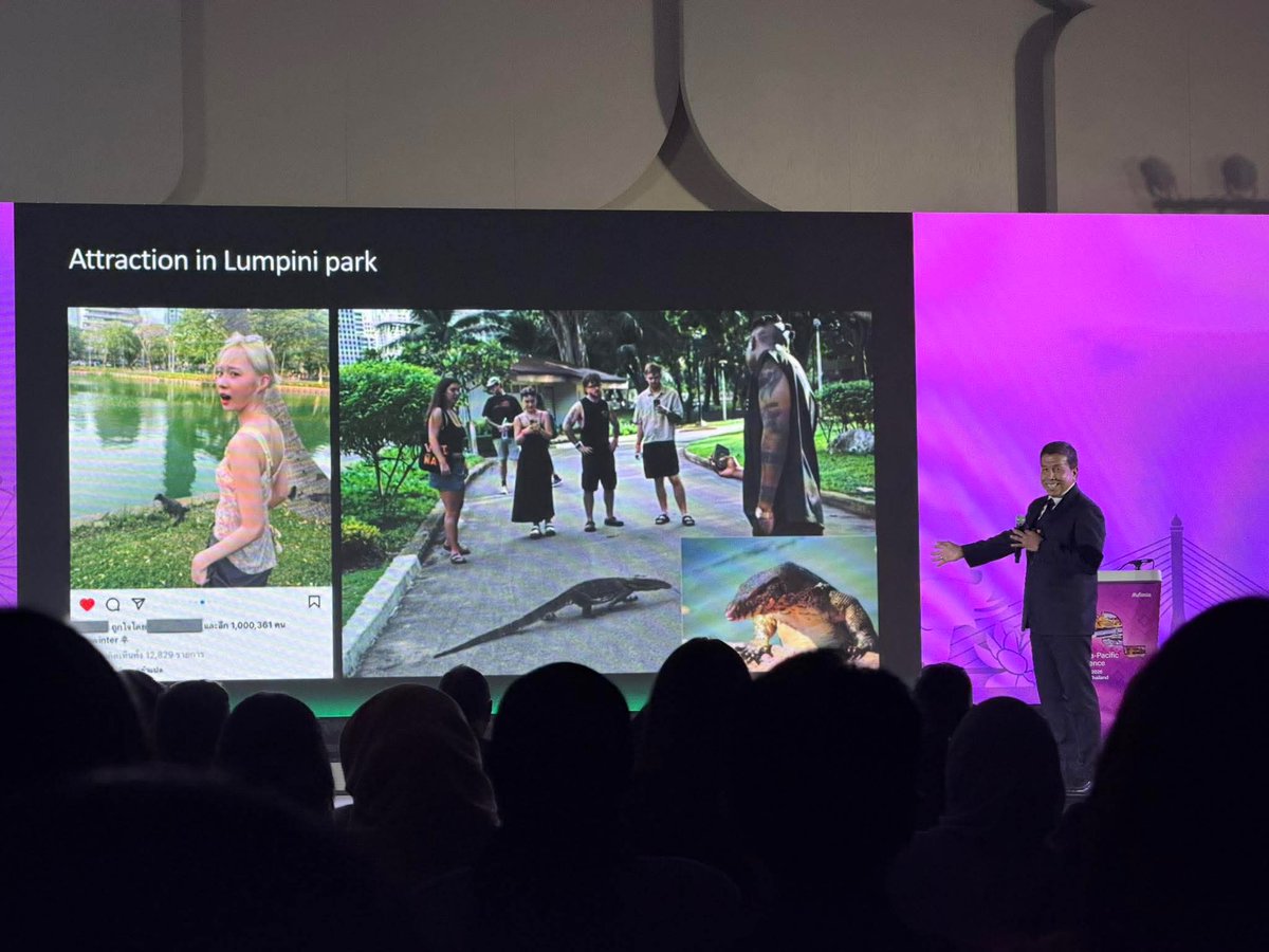 ภาพถ่ายน้องหนาวและน้องตัวเงินตัวทองที่สวนลุมพินี ประเทศไทย ถูกใช้ประกอบการพูดคุยของคุณชัชชาติ สิทธิพันธุ์ ผู้ว่าราชการกรุงเทพมหานคร ในงาน UFI Asia-Pacific Conference 2026 ซึ่งจัดขึ้นที่ศูนย์สิริกิตติ์ด้วยค่ะ 💚

ท่านชัชชาติได้พูดถึงเสน่ห์ของสวนลุมพินี