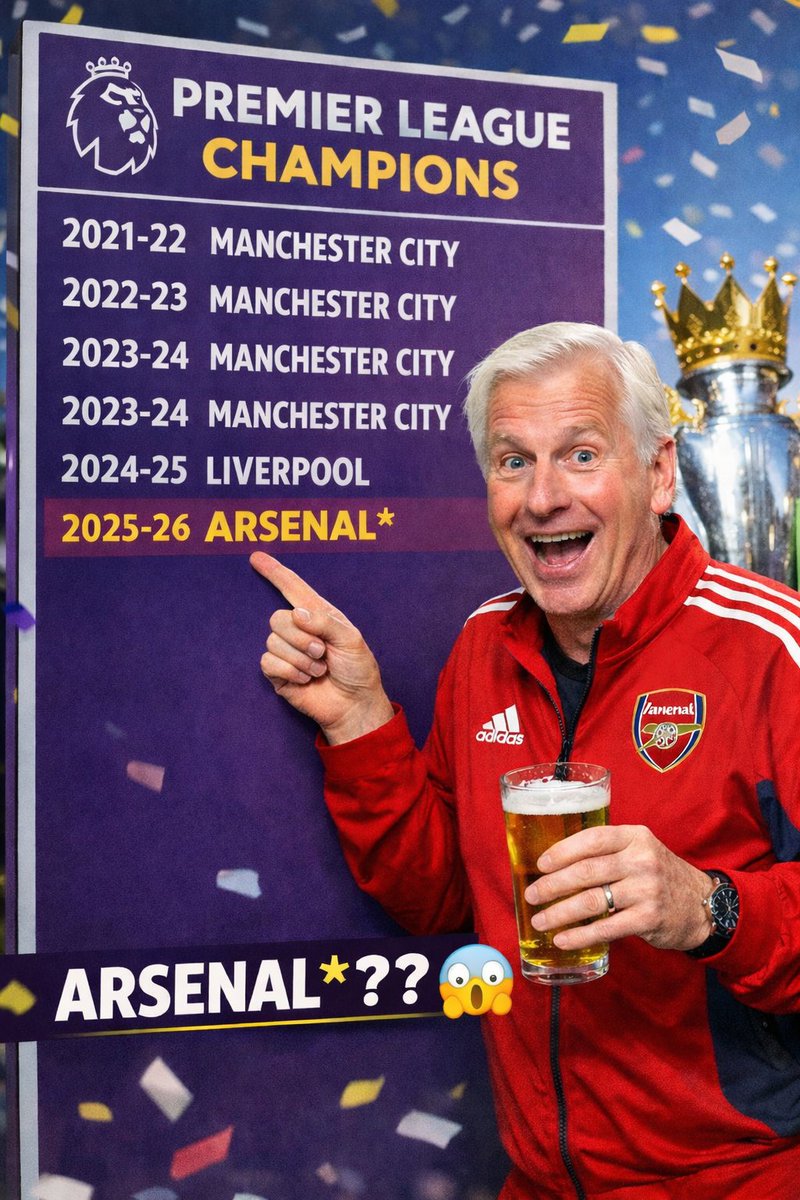 mess_2025's tweet photo. Alan Pardew stating that Arsenal should have 'an asterisk next to their name' if they win the Premier League 😳 https://t.co/2JuBoLKmrs