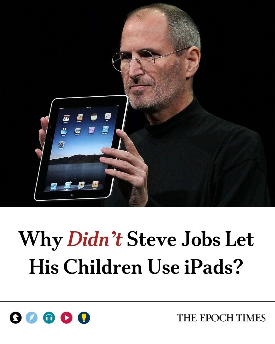 EpochTimes's tweet photo. What Steve Jobs Knew About Screens That We Don’t

Read more👇