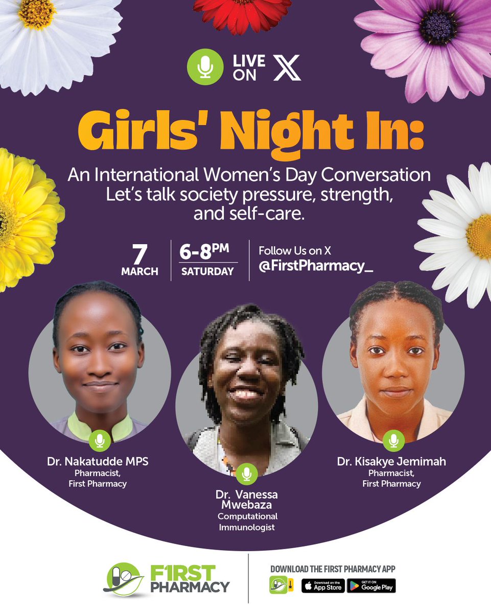 FirstPharmacy_'s tweet photo. Ladies, clear your Saturday night π¬β¨
Join our first Girls Night Chat β careers, money & building the life you want.
π Sat, 7th March | 6β8PM
π LIVE on X (@firstpharmacy_ug)
Link:π https://t.co/7j8e2r5lY6
#FirstPharmacyTalks #FirstPharmacyCares #XSpaceLive https://t.co/avURecifRf