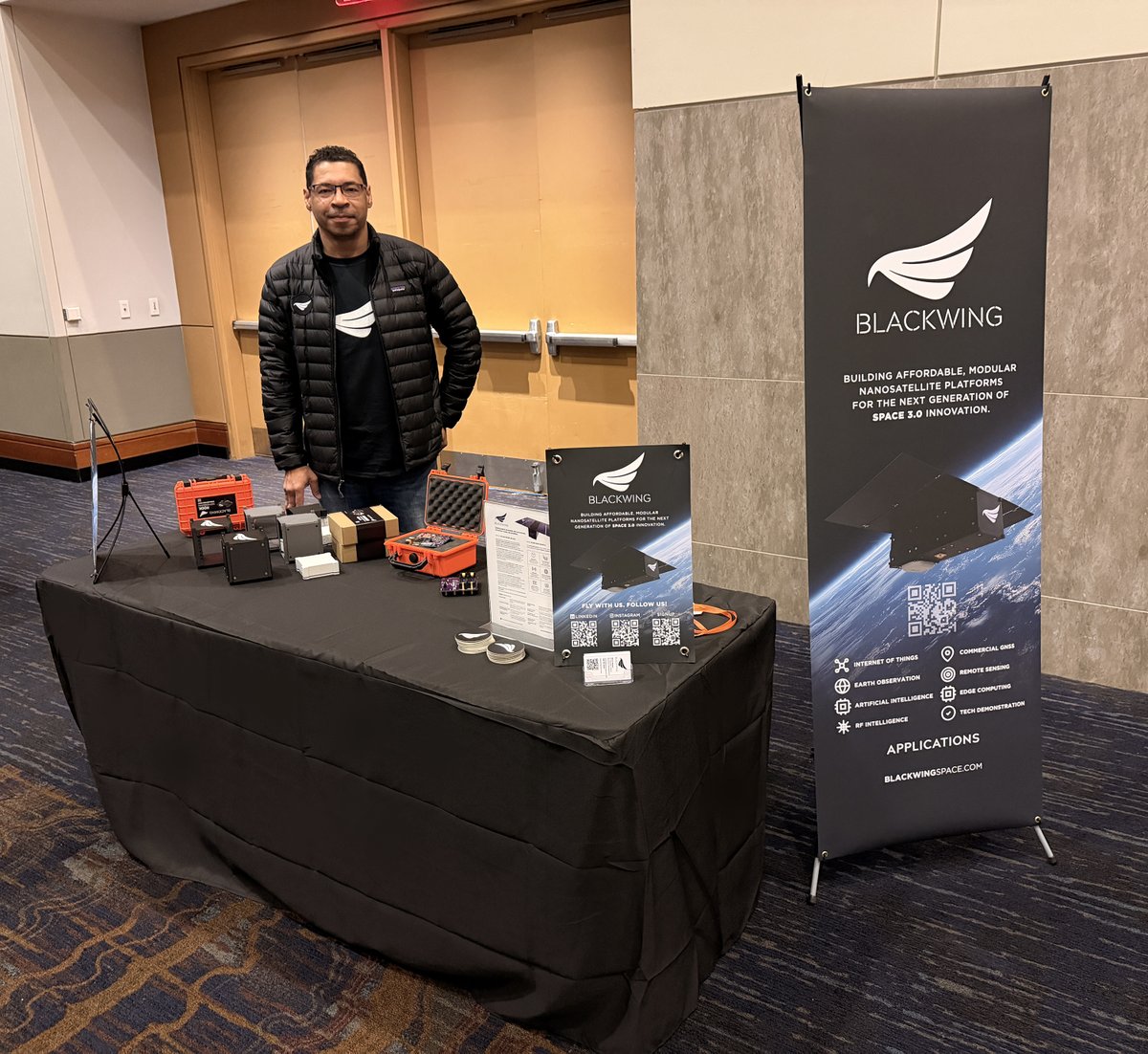 BlackwingSpace's tweet photo. The Future of Space Starts Here! That was the energy all day at the Blackwing Space exhibit during the inaugural  @ssta_utk Student Space Technology Association Conference in Knoxville over the weekend.

From the moment the exhibition hall opened, our booth quickly became one of the busiest gathering spots. Students and industry partners were not just passing through; they stayed, and they listened to our story. They asked detailed questions. They wanted to understand our commercial nanosatellite platforms, payload interfaces, mission timelines, and what it actually takes to get something to orbit.

What stood out most was how practical the conversations were. These were not abstract “space is cool” discussions. These were technical conversations about power budgets, onboard computer architecture, programming languages, integration constraints, and practical pathways from a student project to a flight opportunity.

This is exactly why we show up.

At @BlackwingSpace, our goal is simple: make the path from innovation to space access more real, more affordable, and more achievable. Seeing the level of curiosity, technical depth, and ambition from both academic teams and industry partners reinforced the idea that the next generation of space builders is already here.

Proud to have Blackwing Space supporting the event as a sponsor, exhibitor, and participant, and grateful to everyone who stopped by to engage in focused, technically grounded conversations. 

Special thanks to Team Blackwing, including our student collaborators, whose energy and support helped make the booth such a welcoming and active space throughout the expo.

See: https://t.co/jbEZt8KY1f | https://t.co/hZ2euvwd79

Fly early. Fly often. Fly Blackwing.

#Space30 #Cubesats #CommercialSpace #Blackwing #ThisIsTheWay