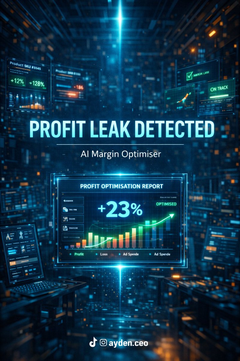 Most ecommerce brands track revenue.

Few track margin leakage properly.

AI can now flag profit drain at SKU + ad level.

Revenue ≠ profit.

#Ecommerce #DTC #AIAnalytics