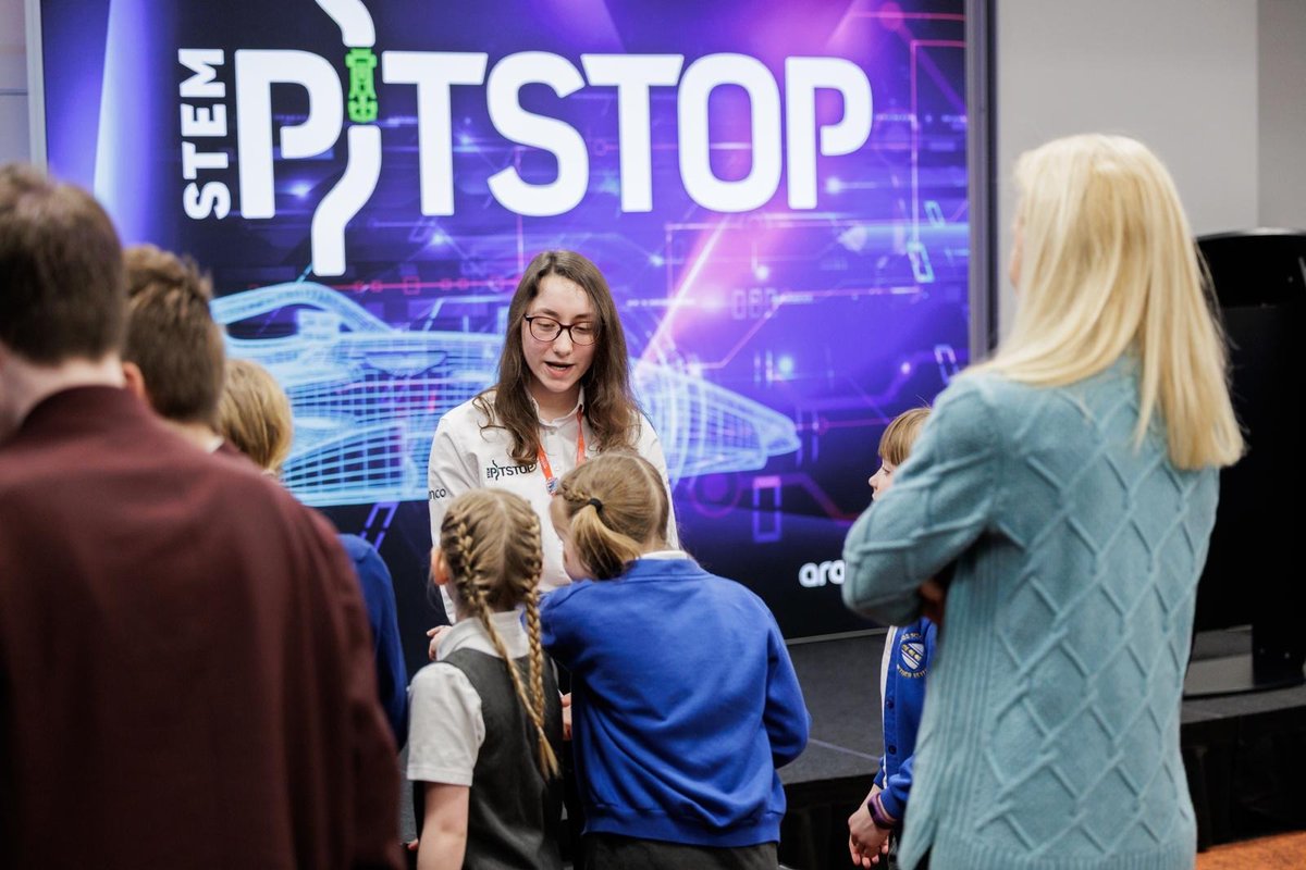 Aramco_Europe's tweet photo. We are proud to support the launch of @SilverstoneIM STEM Pitstop outreach program, an initiative designed to bring hands-on STEM learning to classrooms across the UK. 

Through mobile workshops delivered in partnership with specialist educators, the program connects classroom learning to real world engineering and technology, building confidence, capability and curiosity.

Learn more: https://t.co/bXPqsm0H0Z