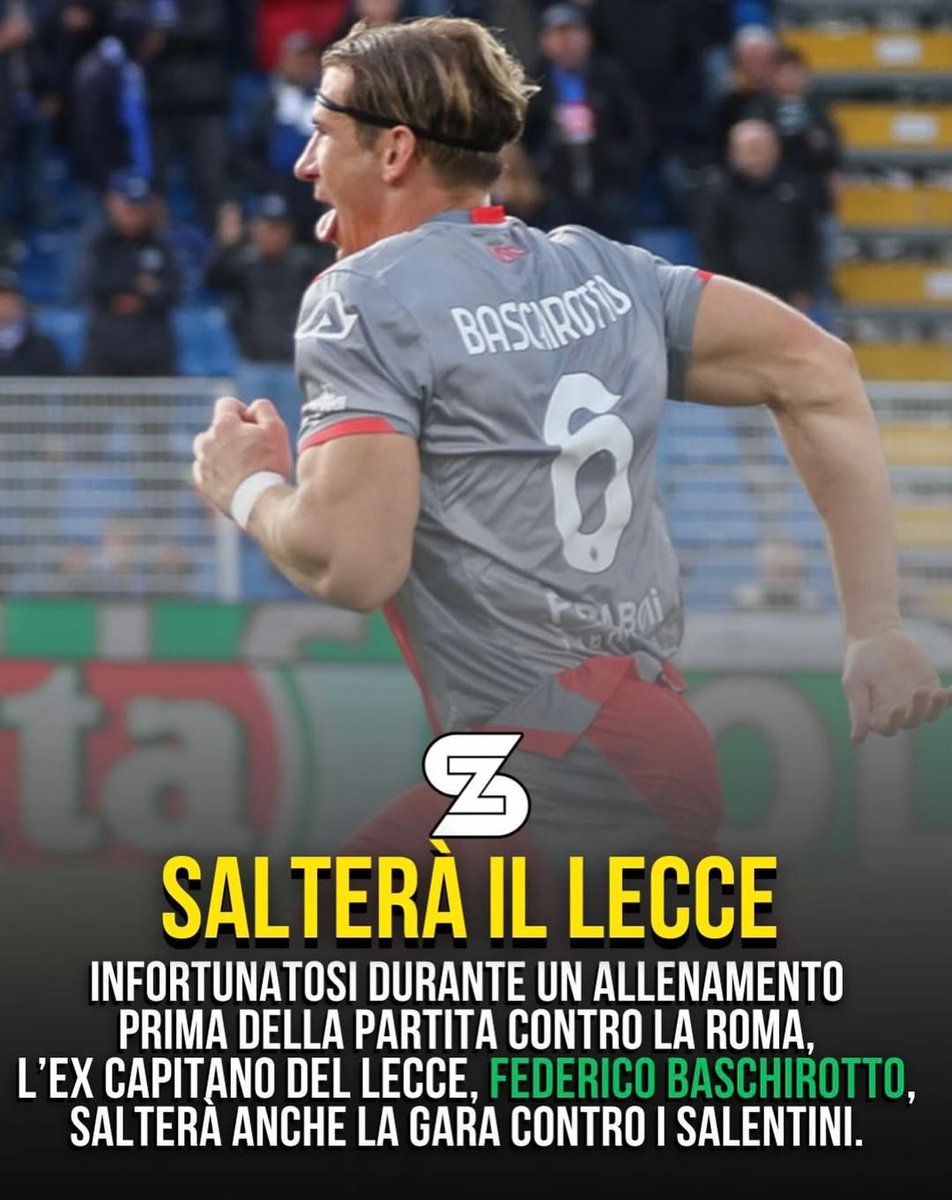 Sportzine_it's tweet photo. Il #Lecce si prepara all'#importante #scontro #salvezza contro la #Cremonese di #Davide #Nicola 💛❤️
I #giallorossi #salentini ritrovano gli #ex #Luperto, #Pezzella e #Maleh, ma non l'#amatissimo #Federico #Baschirotto, #fermato da un #infortunio.
Baschi 🔥 https://t.co/7lU8JCYwZp
