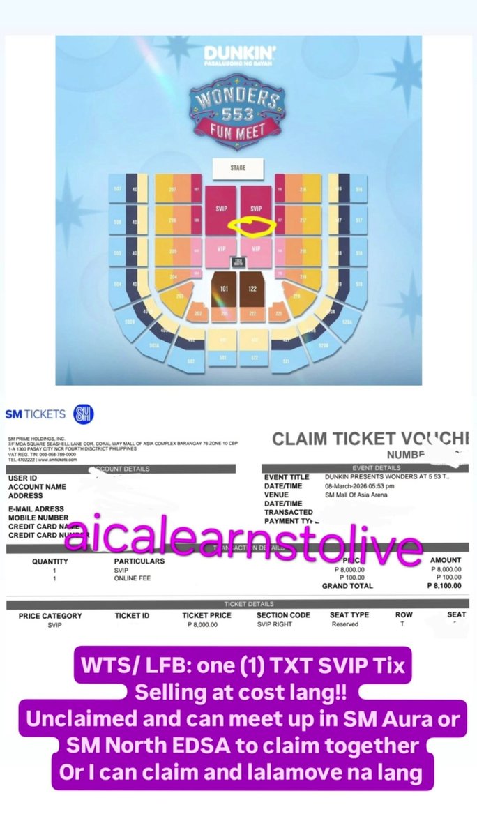 Charmz_16's tweet photo. @c7ient Hiiii, in case you are still looking, I'm selling one (1) SVIP Right Row T ticket ✌️ https://t.co/atjacXRtkC