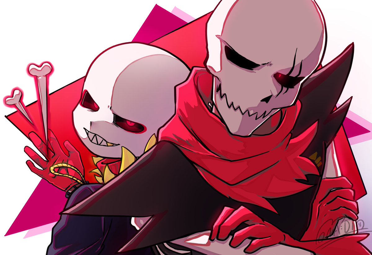 MonaDio12123's tweet image. 骨兄弟
#undertaleAU 
#underfell
#UnderfellSans