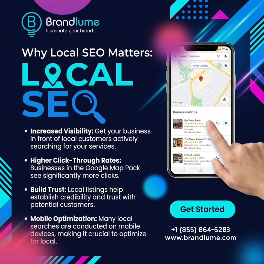 brandlume's tweet photo. Your competitors arenโt better; theyโre just easier to find. ๐Stop handing them your leads. Optimize your local presence and own your neighborhood. #LocalSEO #GoogleMapPack #Brandlume #SEO #BusinessGrowth #DigitalMarketing #LocalVisibility #MarketingStrategy https://t.co/vXT5GluIVI