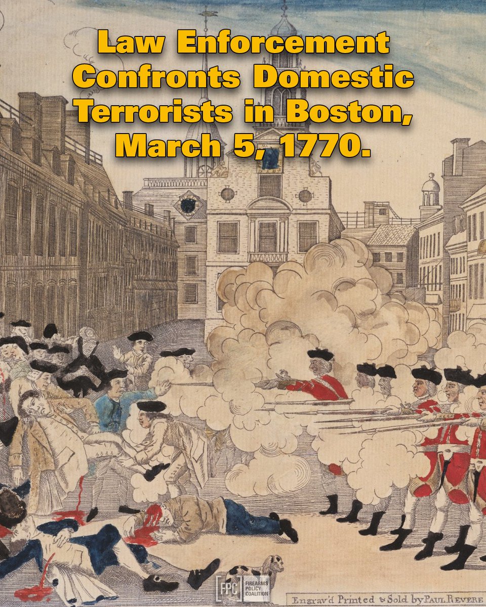 gunpolicy's tweet photo. GM...☕

256 years ago today, nine British soldiers fired into a crowd of Bostonians protesting unpopular legislation from the British Parliament.

A reminder to never let the government be the only ones armed and empowered. https://t.co/zw5yqUspeT