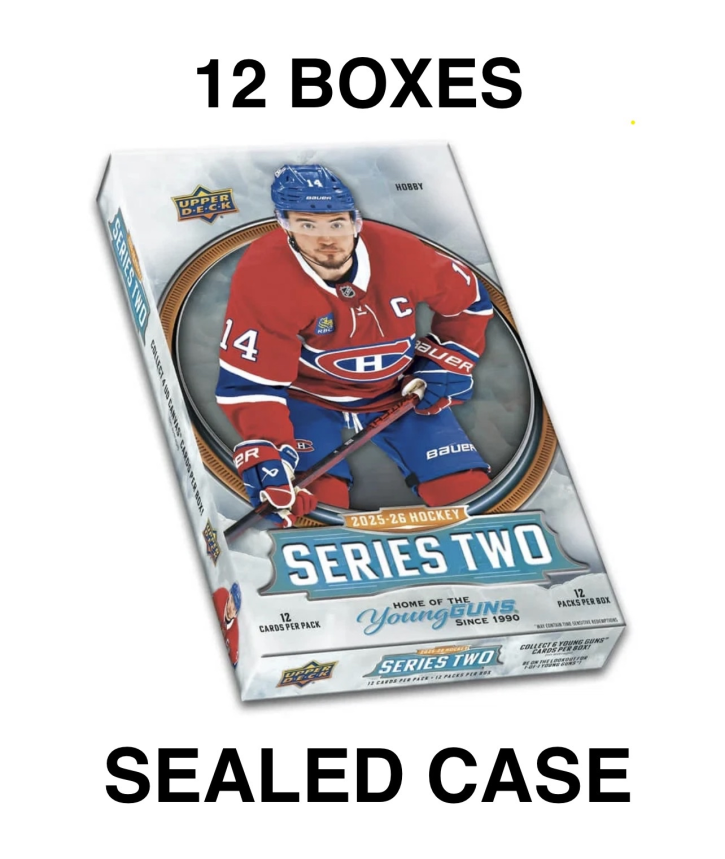 YahMonMLB's tweet photo. 🚨HOT CASE BREAK🚨
🏒PYT#1432-
25/26’ Upper Deck Series 2 Hobby Case (12-box)
72 Young Guns expected!
New Release! 
#thehobby 
@HobbyUnlimited https://t.co/IW2xthXk1N