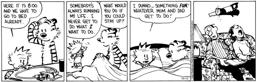 Calvinn_Hobbes's tweet image. Kids: bedtime is tyranny.
Parents: finally… silence. 😌
#CalvinandHobbes #Bedtime
