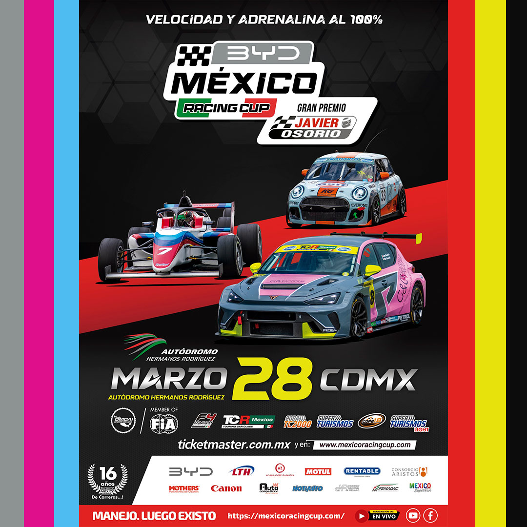 mexicoracingcup's tweet image. Nos vemos en el Autódromo Hnos. Rodríguez este 28 de marzo para la emoción de F4 NACAM, TCR México, Súper Turismos, TC2000 y más!!!

Boletos en Ticketmaster

#bydmexicoracingcup #mexicoracingcup #ahr