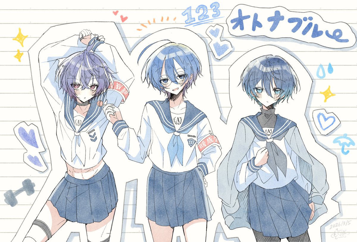 紺野和泉 #SliPaint #しぐ絵なお 💙💙💙