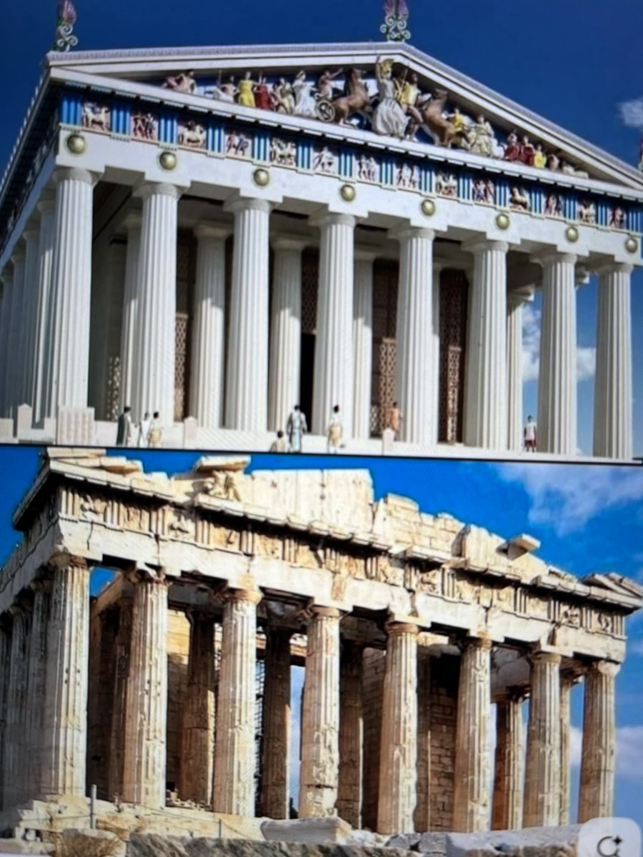 Είναι περίπου βέβαιο ότι ο Παρθενώνας είχε εκθαμβωτικά χρώματα όπως το κόκκινο το μπλε και το χρυσό.