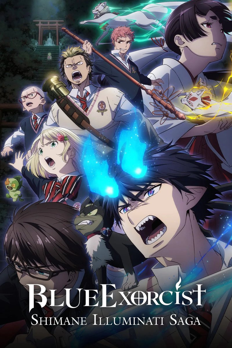 A dublagem em português do anime "Blue Exorcist: Shimane Illuminati Saga" está disponível na Crunchyroll.