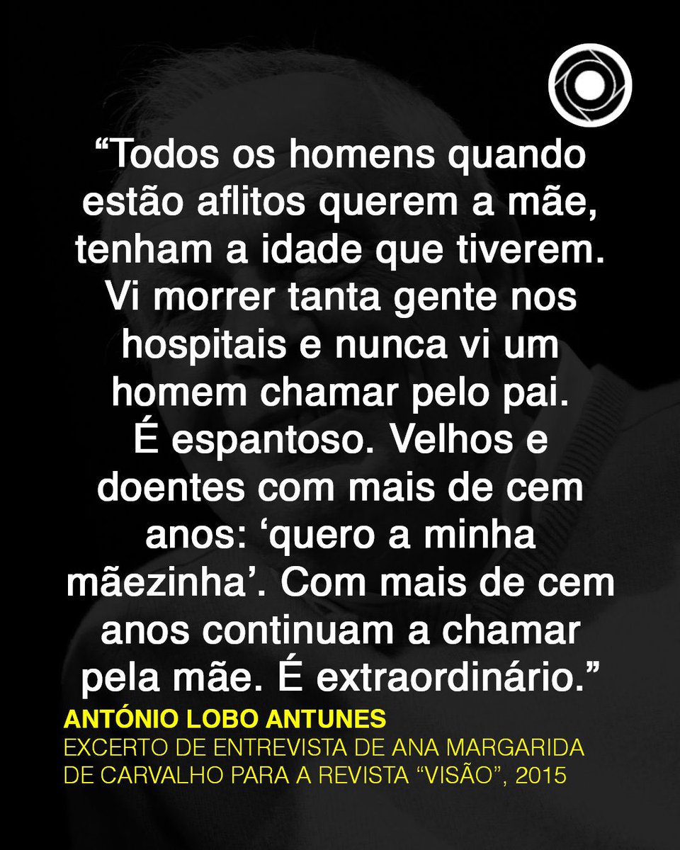 comculturaearte's tweet photo. “Todos os homens quando estão aflitos querem a mãe, tenham a idade que tiverem.”

António Lobo Antunes (1942 - 2026)🤍 https://t.co/Yai4OfAwjR