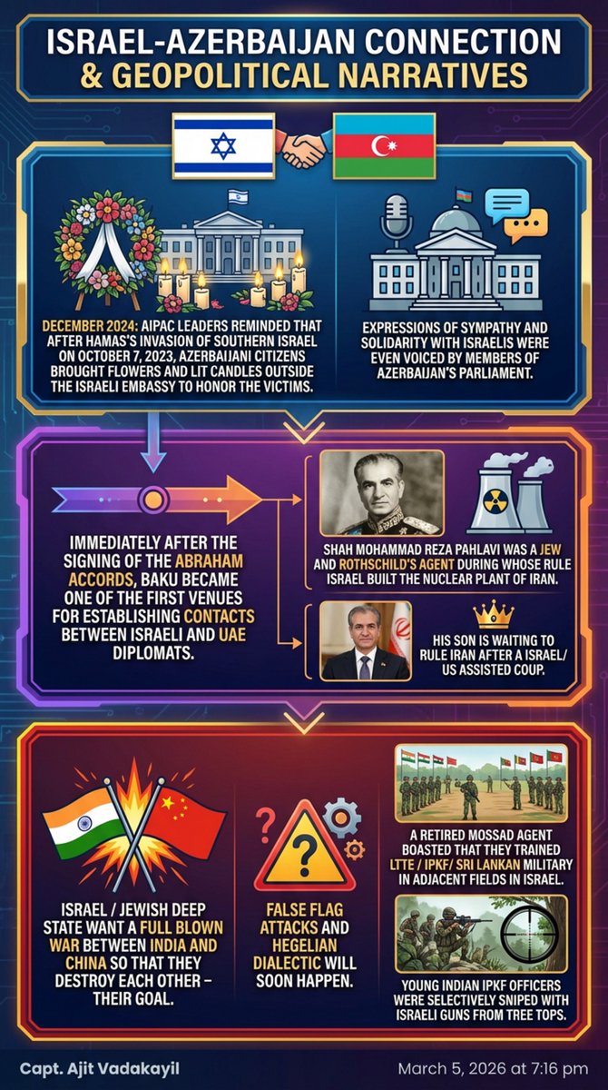 AZERBAIJAN IS A JEWISH NATION - Capt. AV
<a href="/s_m_marandi/">Seyed Mohammad Marandi</a> <a href="/IranAmbIndia/">Iran Ambassador Mohammad Fathali</a> <a href="/gauravshresth/">Gaurav Shresth</a> <a href="/India_in_Iran/">India in Iran</a> <a href="/JeffreyASachs/">Jeffrey Sachs</a> <a href="/President_Arm/">Vahagn Khachaturyan</a> <a href="/khamenei_ir/">Khamenei.ir</a> <a href="/Iran_GOV/">Government of the Islamic Republic of Iran</a> <a href="/SecGenNATO/">Mark Rutte</a> <a href="/KnessetENG/">The Knesset</a> <a href="/netanyahu/">Benjamin Netanyahu - בנימין נתניהו</a> <a href="/realDonaldTrump/">Donald J. Trump</a> <a href="/JDVance/">JD Vance</a> <a href="/FBIDirectorKash/">FBI Director Kash Patel</a> <a href="/PamBondi/">Pam Bondi</a> <a href="/elonmusk/">Elon Musk</a> <a href="/TulsiGabbard/">Tulsi Gabbard 🌺</a>