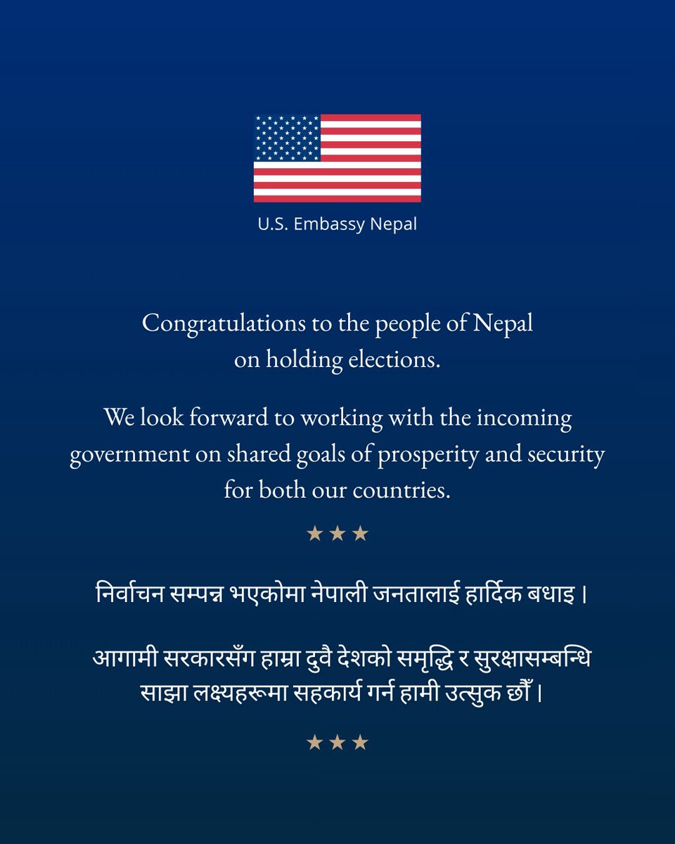 U.S. Embassy Nepal tweet media