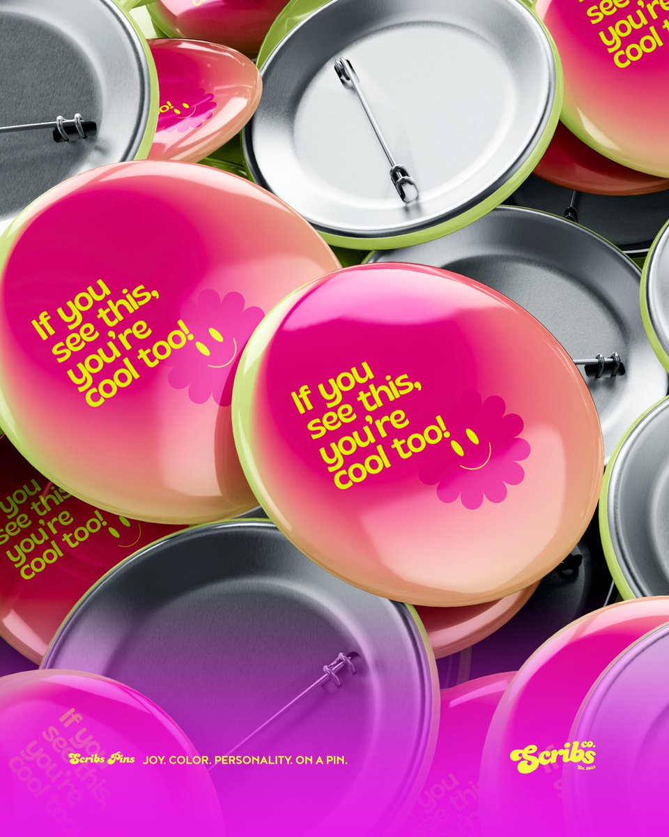 scribsco's tweet photo. Tiny pins. Big personality.

The kind of detail that instantly makes your tote, jacket or ‘fit more interesting.

#2,500 each.
Pick your favorite  or three https://t.co/ybklUztyj3