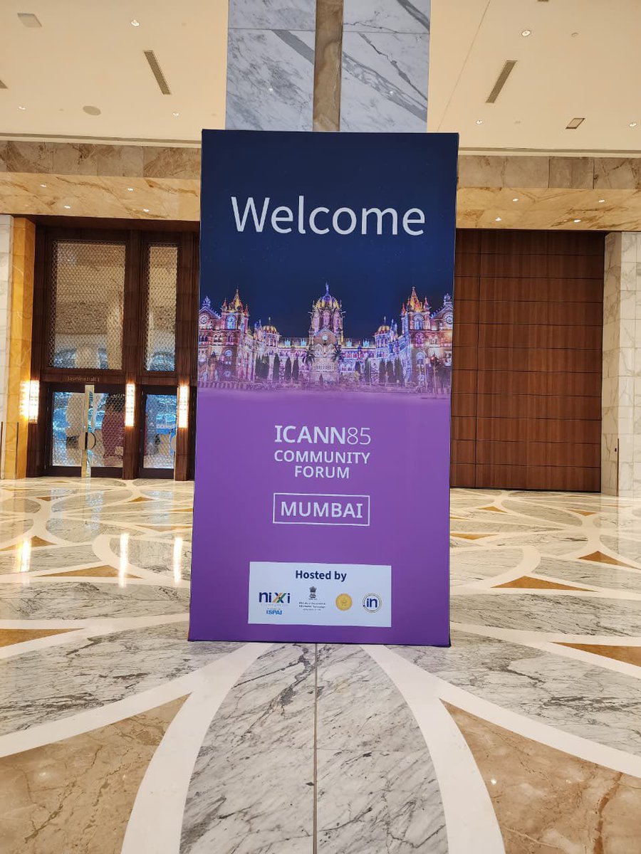 inregistry's tweet image. The countdown begins at Jio World Convention Centre as preparations gather pace for ICANN from 7 to 12 March. The stage is being set for global conversations, collaboration &amp;amp; shaping the future of internet.

#ICANN #InternetGovernance #GlobalCommunity #DigitalFuture #MumbaiEvents