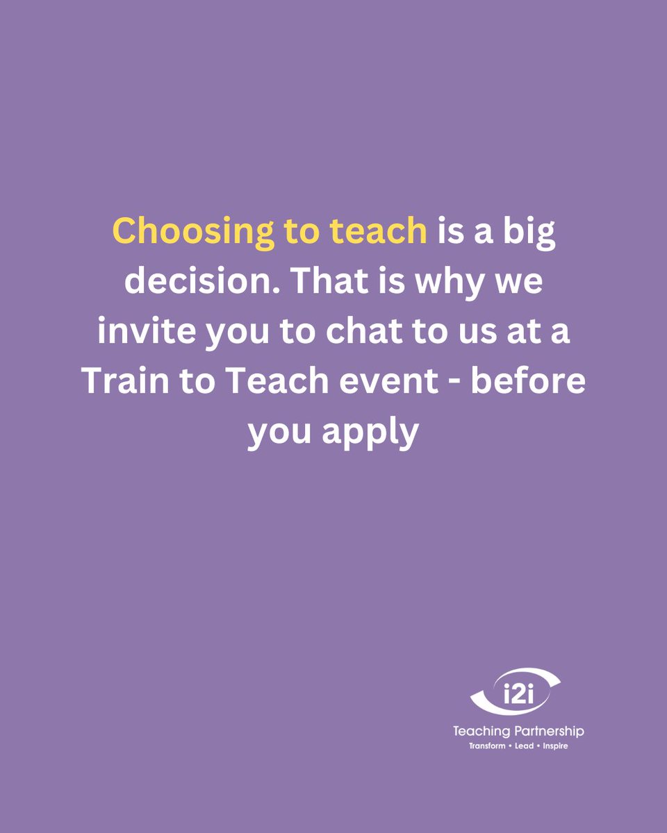 i2i Teaching Partnership & SCITT tweet media
