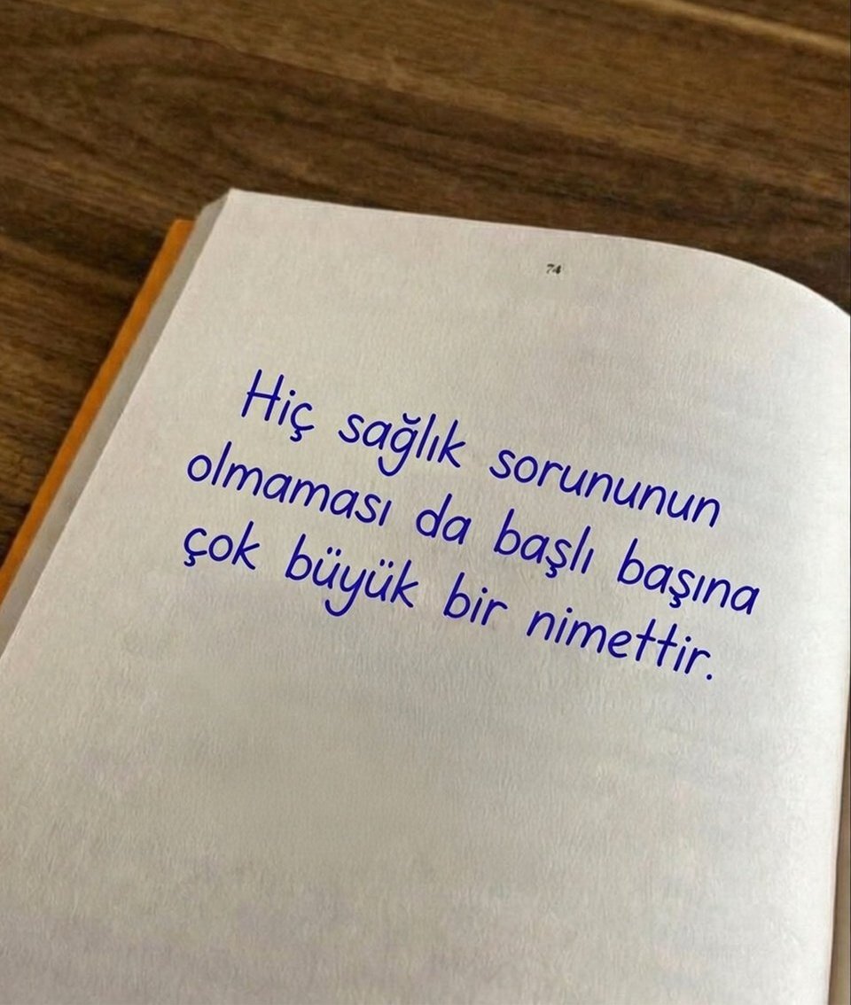Çok sakinleştirici bir söz;