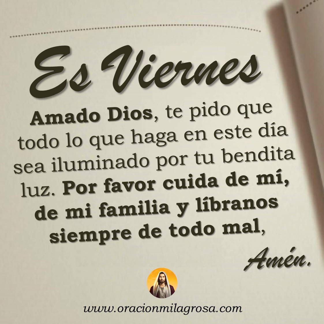 Oración para hoy viernes 6 de marzo 👉 youtu.be/jtAa-03NJ10 ✨