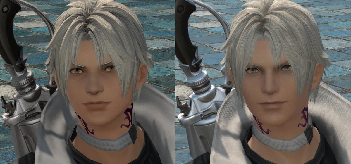 if you mod your game and you started playing after dawntrail PLEASE INSTALL A PRE DT THANCRED FACE RESTORE MOD i cannot believe the right is the face new players are expected to consider a „handsome stranger” HE WAS SO MUCH CUTER BEFORE DT
