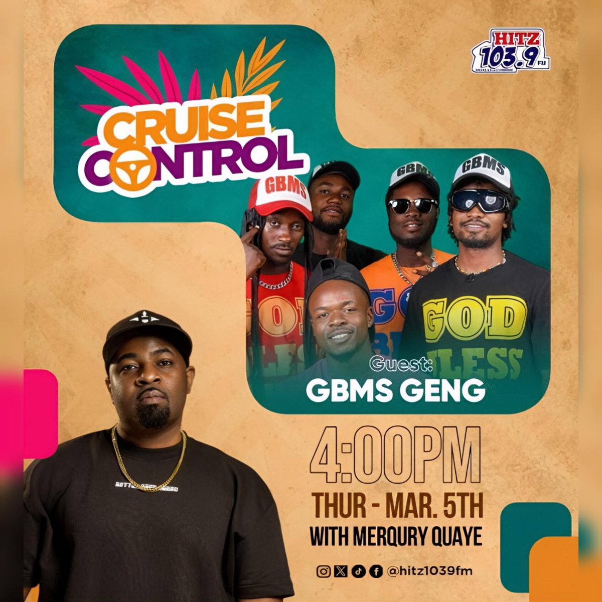 GbmsGang's tweet photo. Stay tuned tonight on @Hitz1039FM with @GBMSGENG as we share our journey and experience with you. https://t.co/GSJ3yTAycm