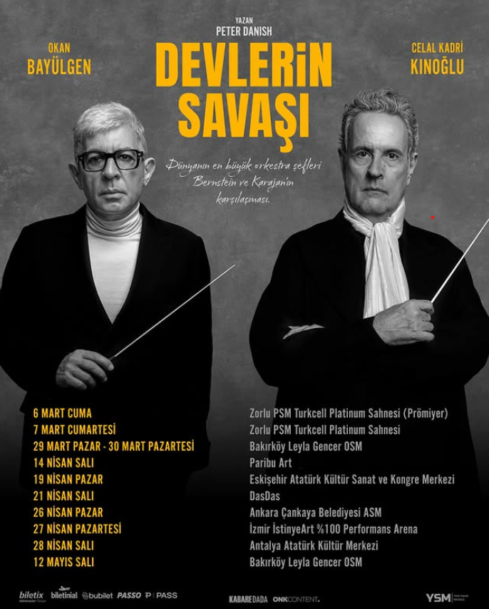 milliyet_sanat's tweet photo. Klasik müziğin iki dev ismi Herbert von Karajan ve Leonard Bernstein’ın yarım asırlık rekabetlerini ve yüzleşmelerini izleyeceğimiz “Devlerin Savaşı”nı Celal Kadri Kınoğlu, Okan Bayülgen ve Nihal Usanmaz ile konuştuk. Seyhan Akıncı’nın söyleşisi mart sayımızda. @feerique7 https://t.co/GUNh16W424
