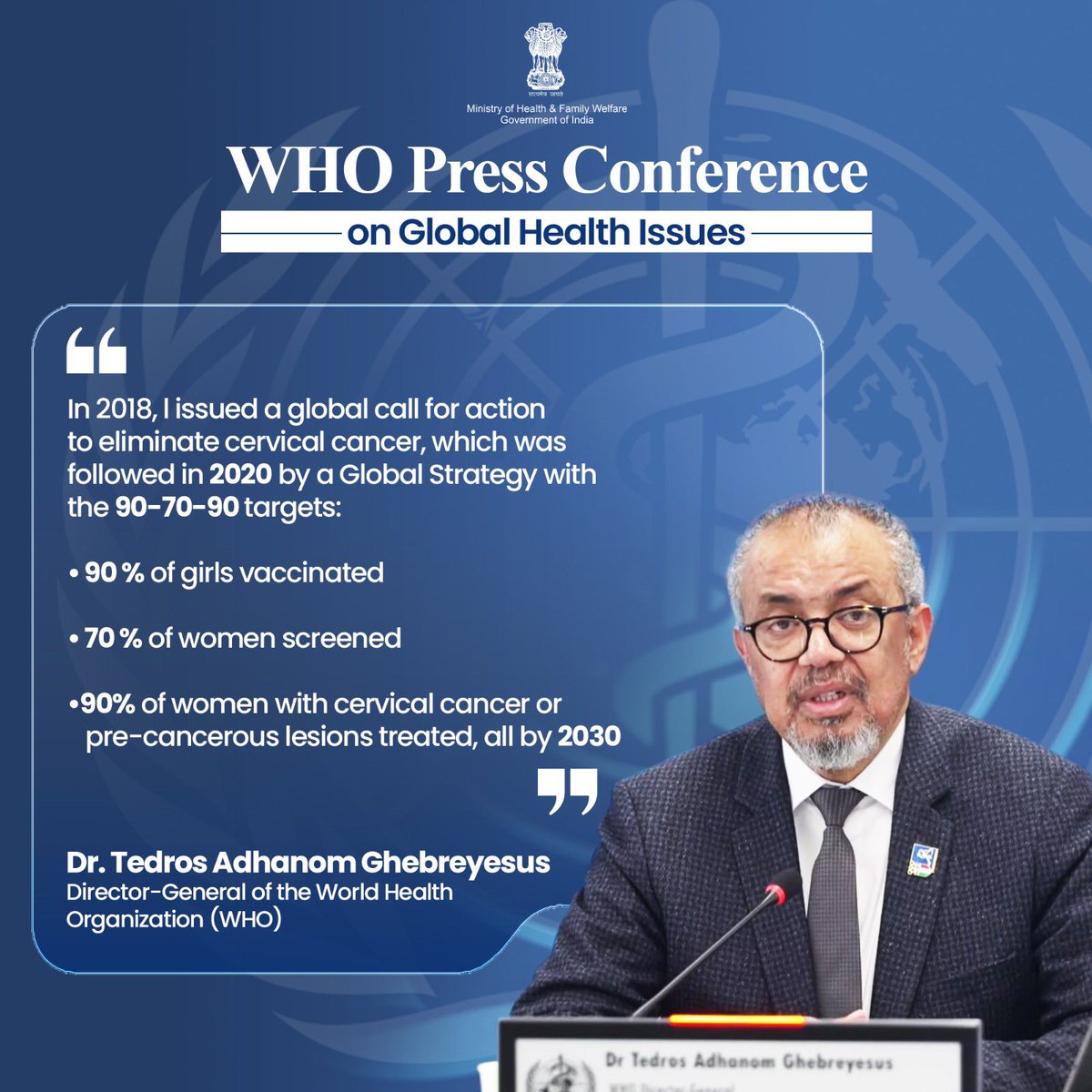 Highlighting global efforts to eliminate cervical cancer, WHO Director ...