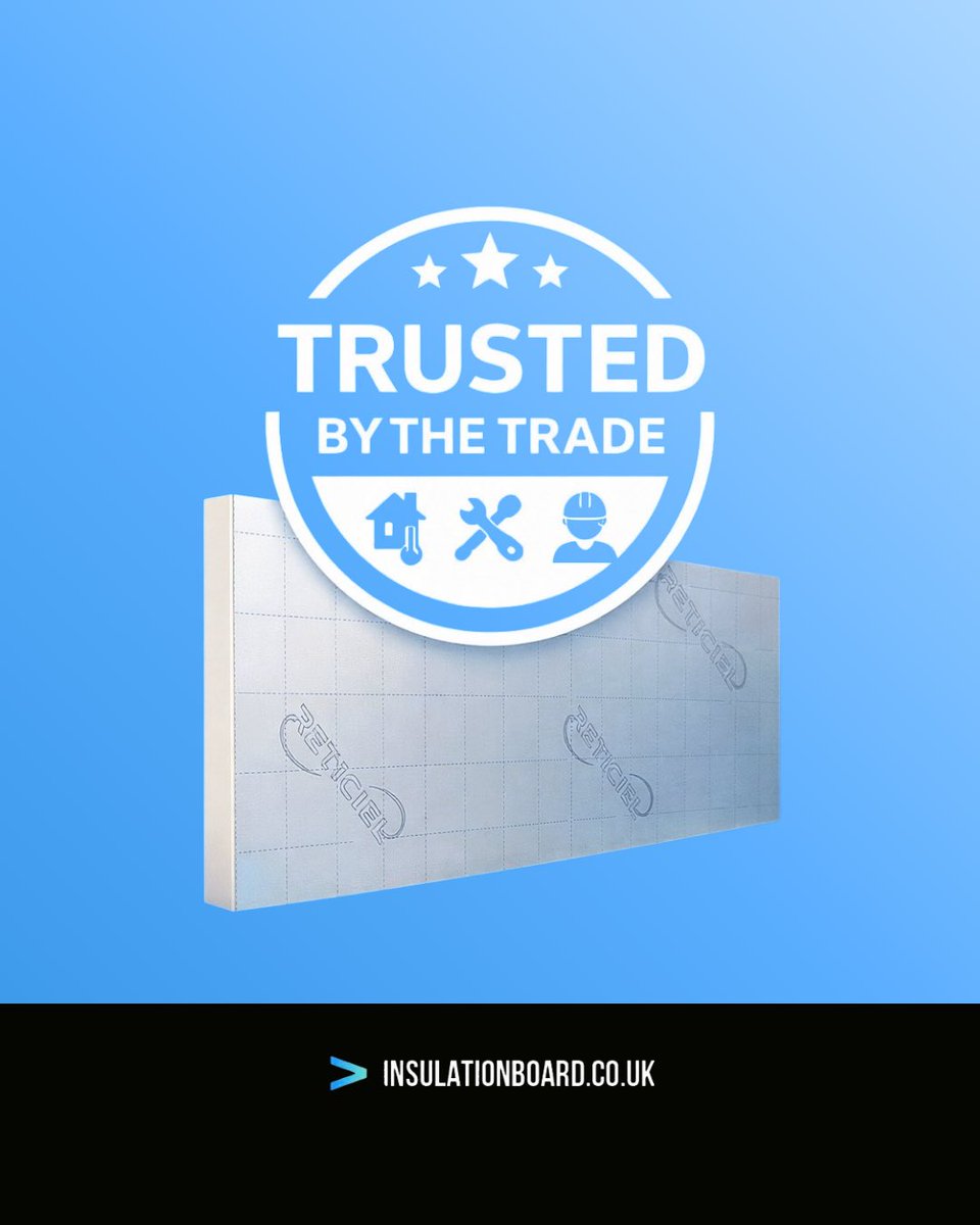 BoardInsulation's tweet photo. Trusted by the Trade 🔧⭐️

From builders to installers, they rely on us to provide their Recticel PIR insulation boards for dependable performance and high quality insulation.

Get the excellent results your project needs and order today - while stocks last! 

Link in bio💻 https://t.co/PS7aw4q4Bh
