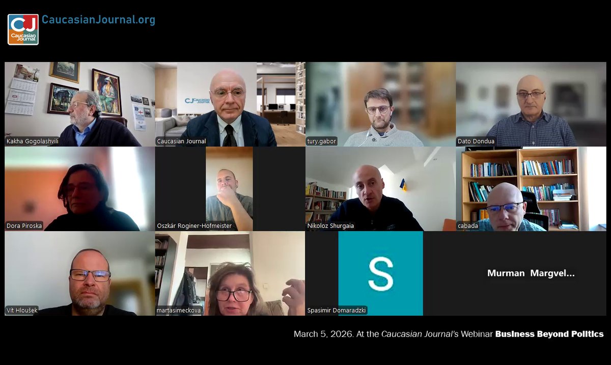 Today, the Caucasian Journal convened our third V4+Georgia webinar, “Business Beyond Politics,” in cooperation with <a href="/VisegradFund/">Visegrad Fund</a>, <a href="/VisegradInsight/">Visegrad Insight</a>  Arnika, <a href="/EUROPEUMPrague/">EUROPEUM 🇨🇿🇪🇺</a>, Central European Forum.
Video and discussion will be posted soon in English and Georgian.
<a href="/eu_awareness/">EU Awareness Centre NGO</a>