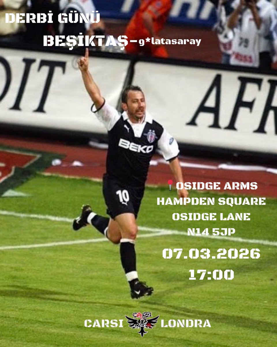 carsilondra1's tweet photo. 7 Mart Cumartesi günü g*latasaray karşılaşmasını hep beraber izlemek için Osidge’de buluşuyoruz!🦅 https://t.co/pwW7nF4mK1