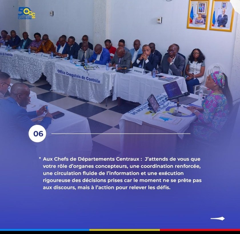 laguerrie's tweet image. La directrice generale ai de l’#OCC Mm @CMuabilu a présidé ce jeudi une réunion de direction avec des différents responsables de l’OCC en province et aussi les chefs des départements centraux , l’assainissement de la gestion et autres points etaient au cœur de l’echange