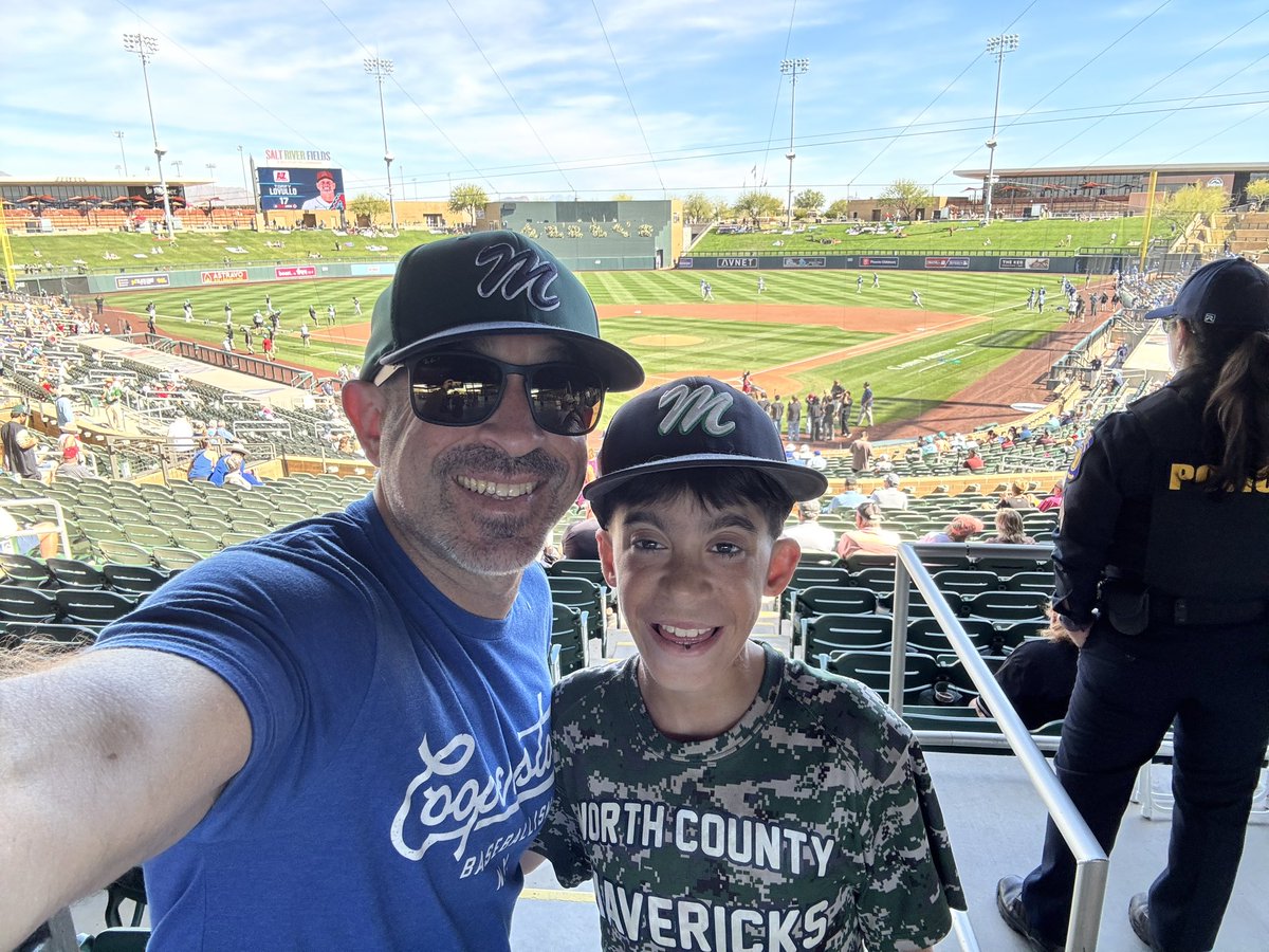 Seeing the field for the first time at spring training always hits different