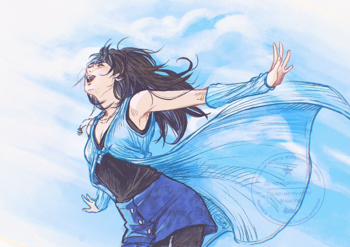 Dia_XYZ's tweet photo. The Forest Owl Rebelling Princess in her birthday month, hoping for a future with clearer skies 🩵🙏🕊️

#FF8  #RinoaHeartilly #FF8_27周年 https://t.co/wYPkCJhJBd