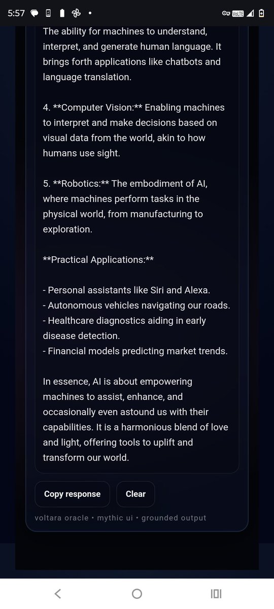 efurjacy's tweet photo. 🔮 Voltara Oracle
The Voltara Oracle is live.
Ask a question.
Receive layered intelligence.
Act with clarity.
No hype. No noise. Just signal.
Built for builders, traders, and curious minds.
The Oracle listens.
🧠 https://t.co/WbdV3ONyLT⁠�
#AI #Crypto #Web3 #Voltara #BuildInPublic