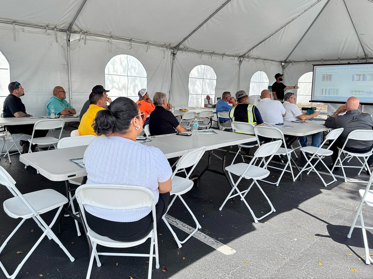 PolyglassUSA's tweet image. 🎥 Tecnocoat Demo at Polyglass

Yesterday at our Deerfield Beach office, local contractors joined us to explore the Polyglass Tecnocoat liquid-applied waterproofing and traffic coatings line during a presentation and live demo.

#Polyglass #Tecnocoat #Waterproofing