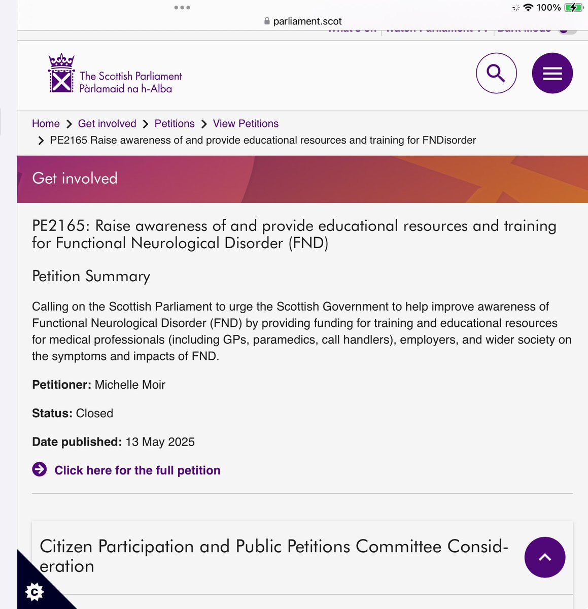 recover2renew's tweet image. Scottish #FND petition has been closed

parliament.scot/get-involved/p…