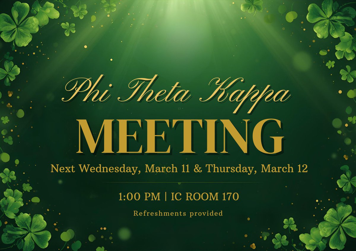 SWCCIOWAPTK's tweet photo. SWCC PTK students - Please join us for our March Chapter Meeting, where we will discuss our Induction ceremony, Pay It Forward Week, and more.  The agenda for both meetings is the same, so please come to whichever is most convenient for you.
 
Hope to see you there! https://t.co/lOd8W49DHU
