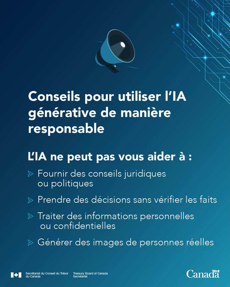 L’#IntelligenceArtificielle joue un rôle croissant dans toutes nos activités, mais son utilisation responsable nécessite plus que de bonnes intentions. Découvrez des moyens pratiques d’utiliser l’IA générative dans votre travail quotidien : ow.ly/gbXb50YpES1  #IA