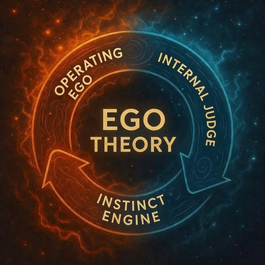 TheoryLoop's tweet image. Ego Theory breaks the mind into a loop: the ego that acts, the judge that critiques, and the instinct layer driving it all. You don’t control the loop until you can see it.

theoryloop.org/ego

#EgoTheory #TheoryLoop
(AI content)