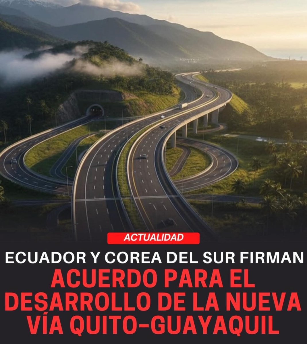 DejemosM's tweet image. 🎯 El Ministerio de Infraestructura y Transporte #MIT de #Ecuador y Korea Expressway Corporation #KEC firmaron un Memorando de Entendimiento que marca el inicio de una cooperación técnica para estudiar y desarrollar la nueva vía #QuitoGuayaquil