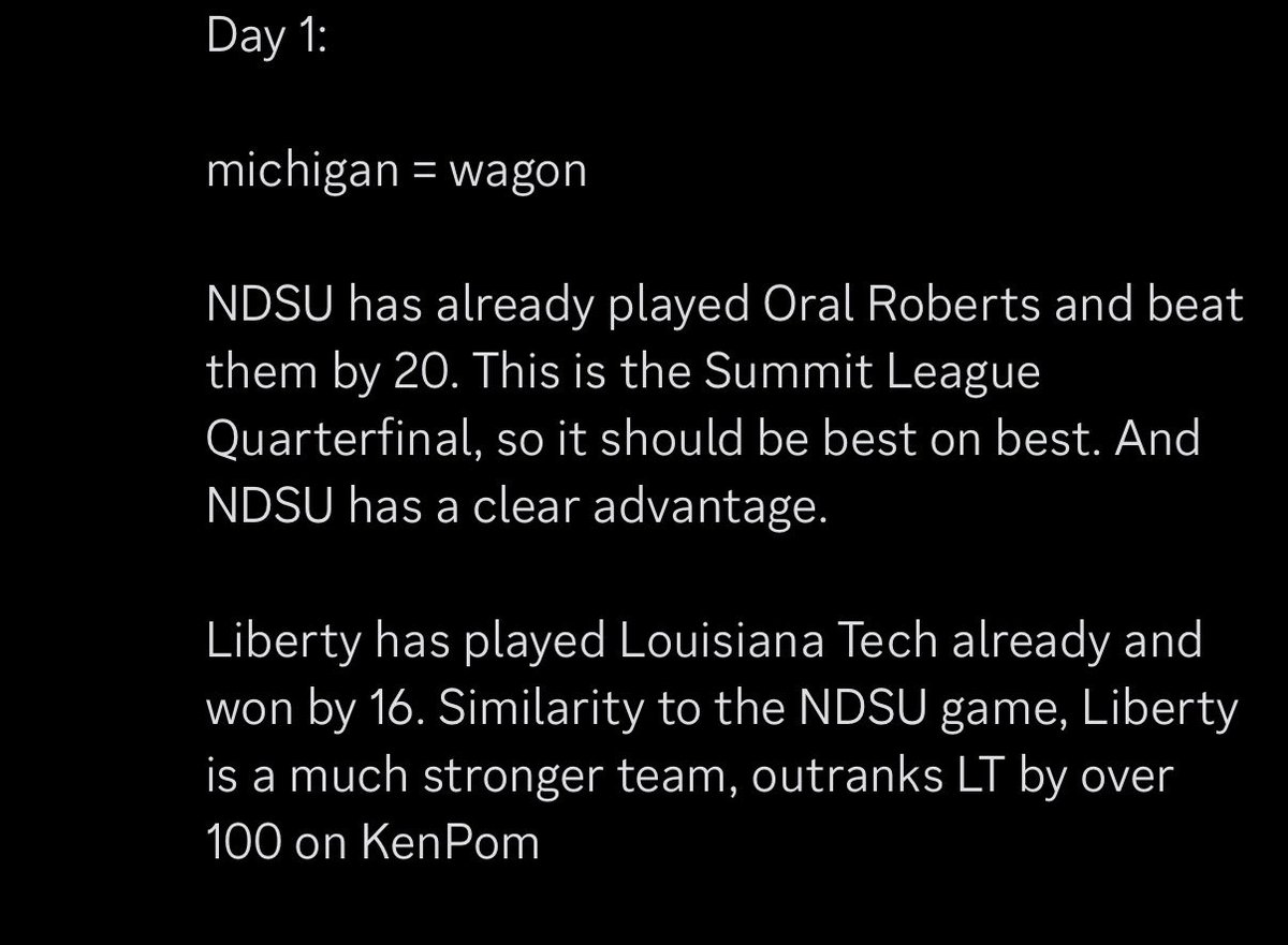 LegUP_Amp's tweet photo. Gonna try a fun little 7 day ladder for the boys. In honor of the tourney starting. Let’s see if we can go 7 for 7. 

I’ll add a little write up of thoughts on each pick.

@legupofficial https://t.co/tWhxRtInHR