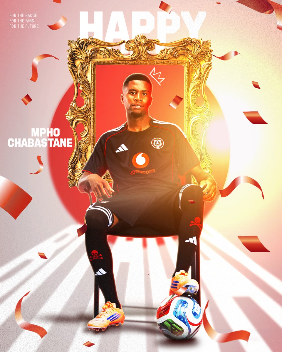 Wishing our #43 Mpho Chabatsane a very Happy Birthday!  🎉🎉🎉 🎂🎂🎂

⚫️⚪️🔴⭐️
#OrlandoPirates
#OnceAlways