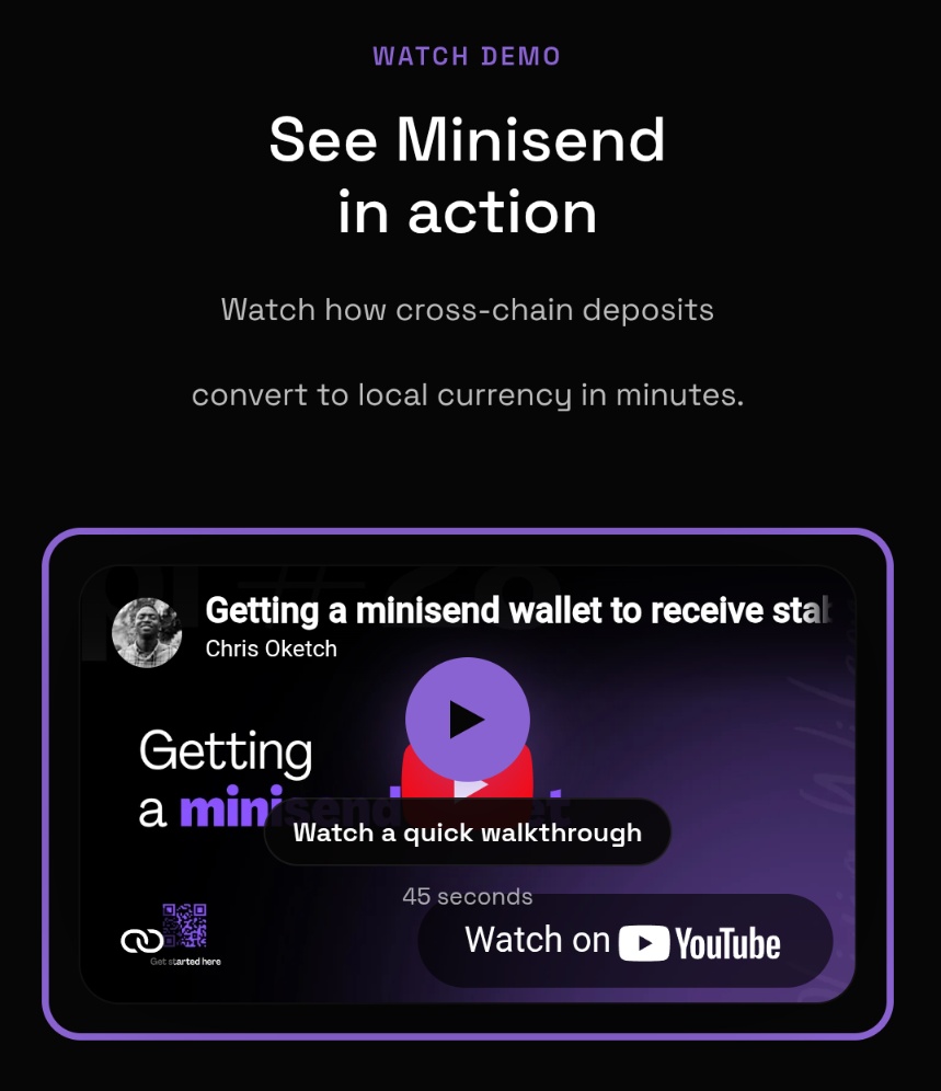 Minisend tweet media