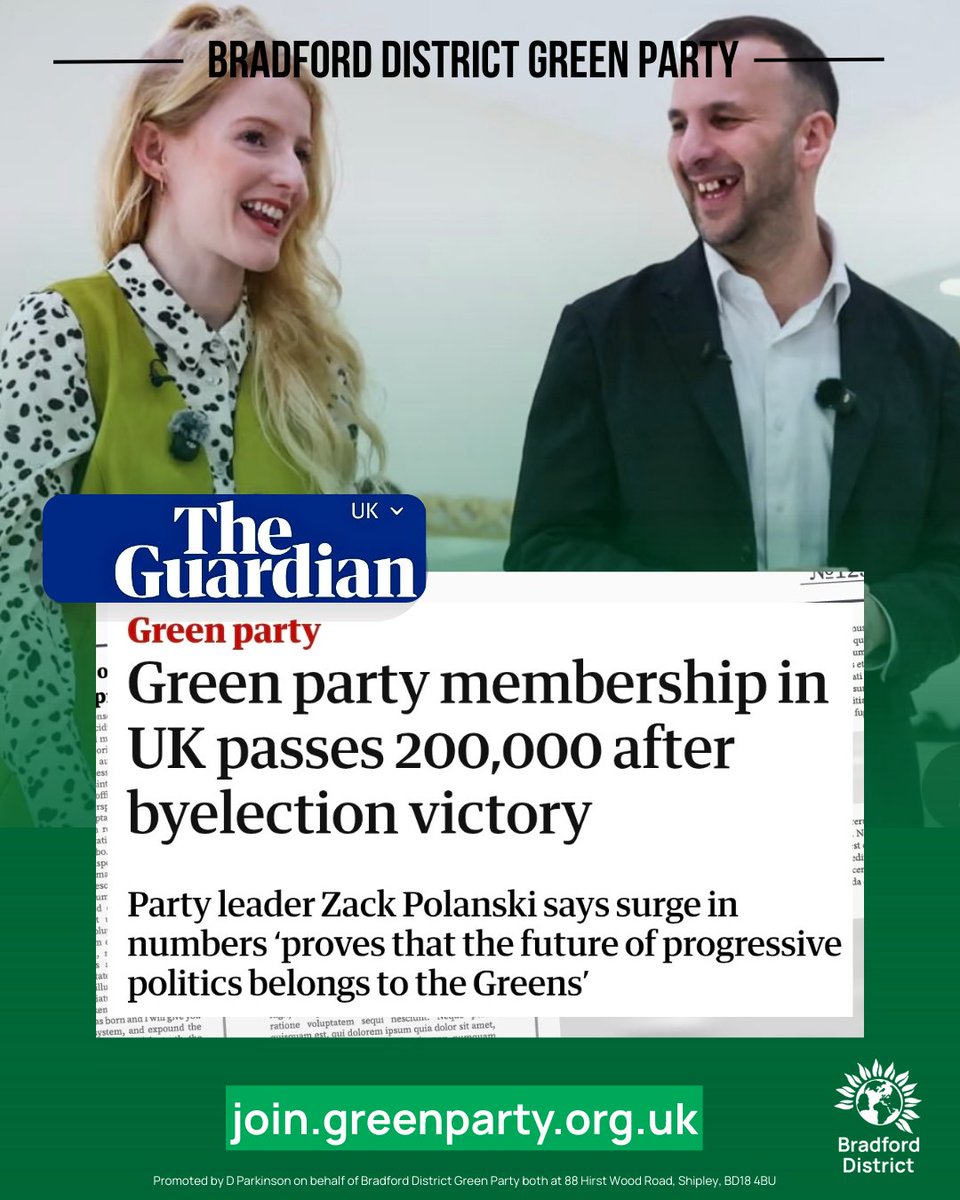 Bradford Green Party tweet media