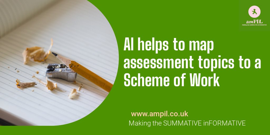 AmpilRag's tweet photo. amPIL uses machine learning to help map assessment topics to your scheme of work. #science #educhat #education https://t.co/700p9fiWS9 https://t.co/KP6m9jiObT