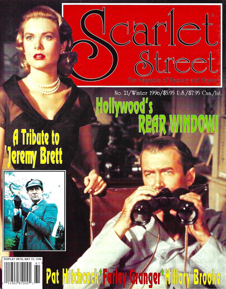 Scarlet_St_Mag's tweet photo. https://t.co/D8QixfiHqW

Remembering #ScarletStreet's Issue #21 (1996) on its 30th Anniversary!

#Hitchcock #FarleyGranger #HillaryBrooke #JeremyBrett #CornellWoolrich #PatriciaHitchcock #InvadersFromMars #JohnMichaelHayes #RearWindow #RaymondBurr #JackLarson #SherlockHolmes https://t.co/CvG3YbWYPx