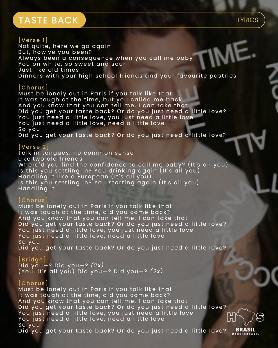thehsbrasil's tweet image. Taste Back — Lyrics 💋🪩